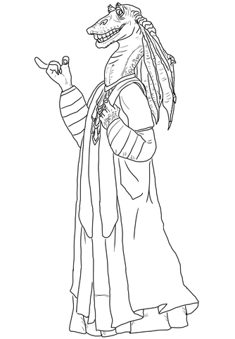 Jar Jar Binks Coloring Page